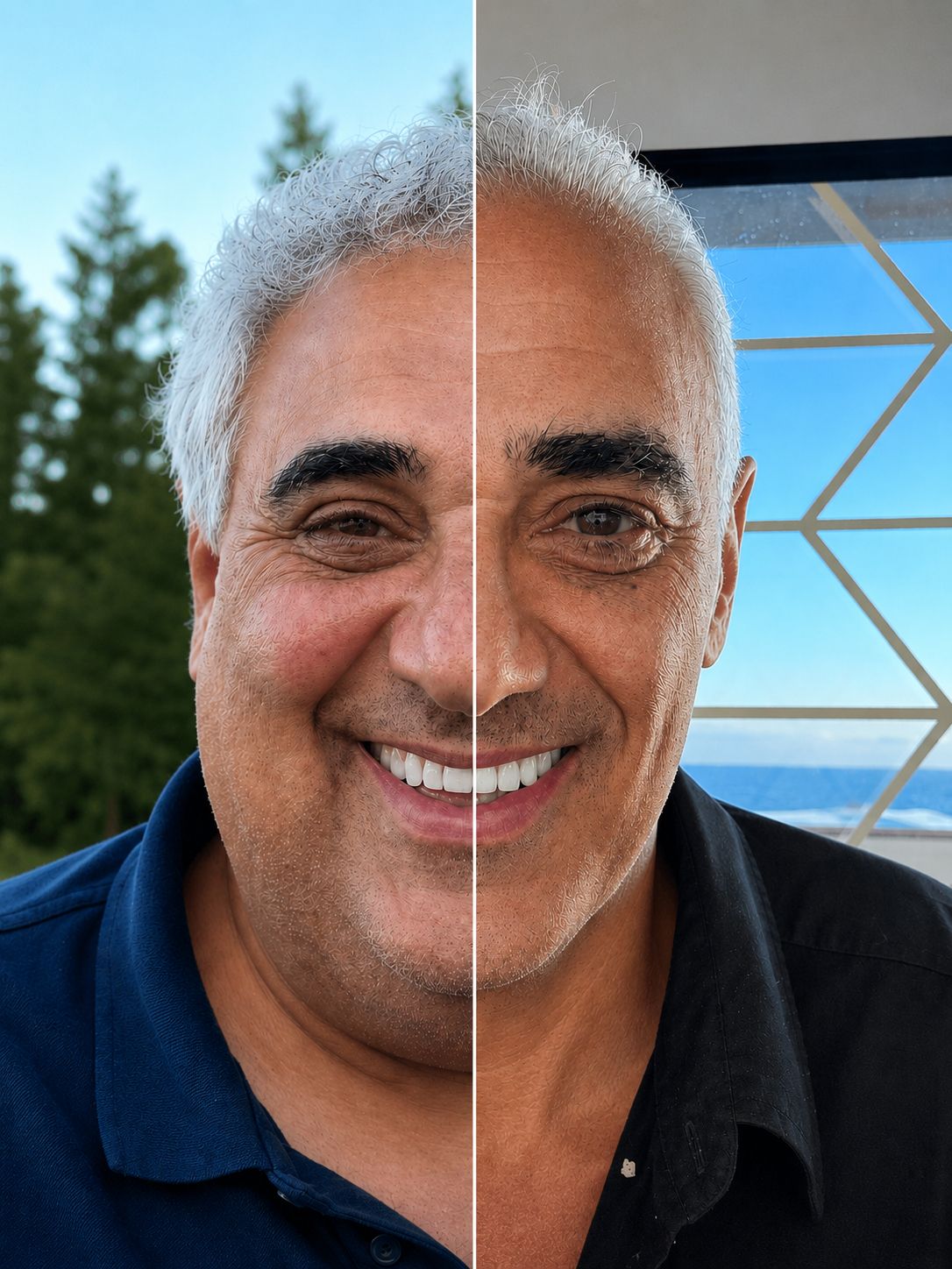 Two sides of the same man